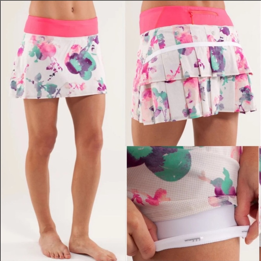 Lululemon Pace Setter Skirt Blur Blossom Neon Pink
